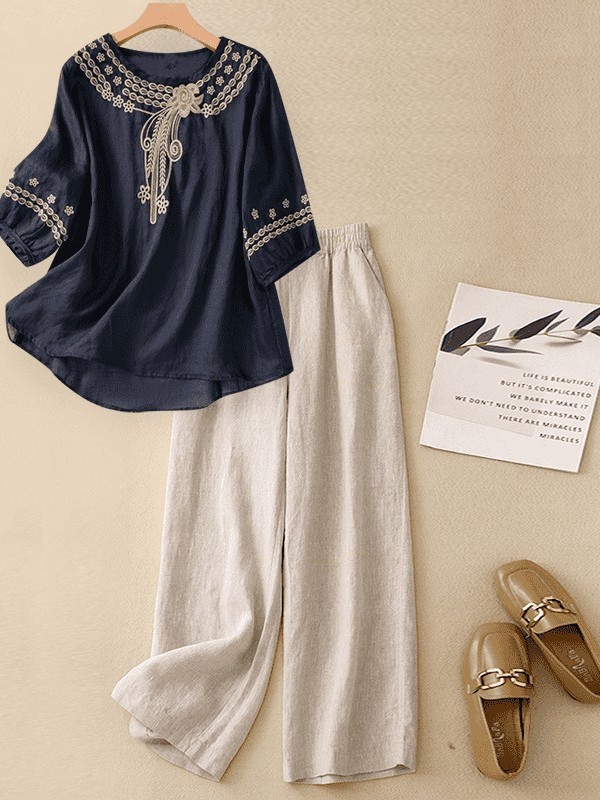 Luxe katoenen linnen set dames - Linen Shirt Breathable recensie en prijs