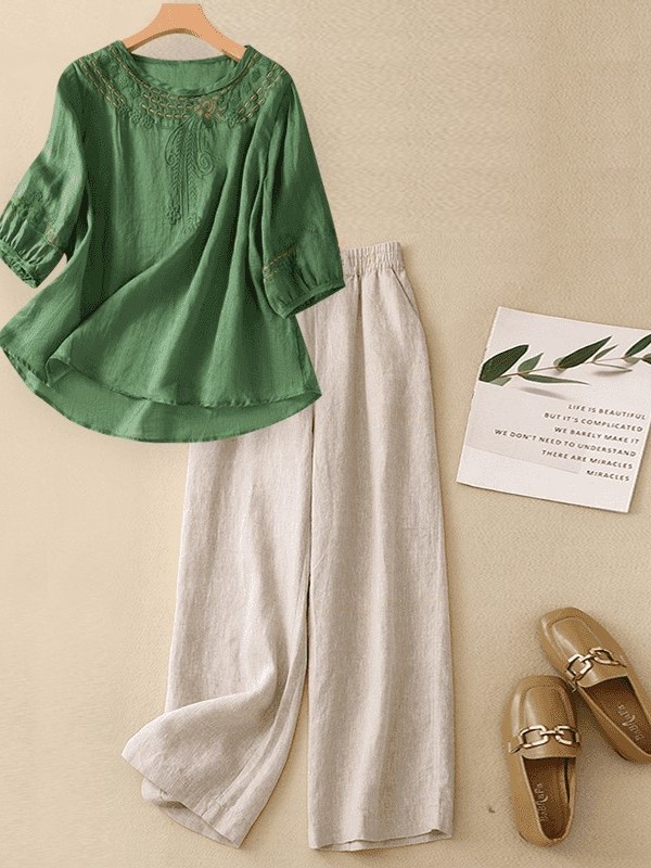 Luxe katoenen linnen set dames - Linen Shirt Breathable recensie en prijs